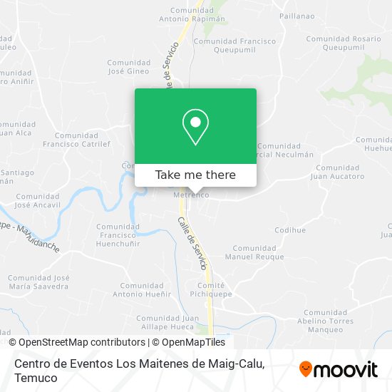 Mapa de Centro de Eventos Los Maitenes de Maig-Calu