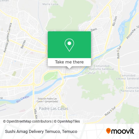 Sushi Amag Delivery Temuco map