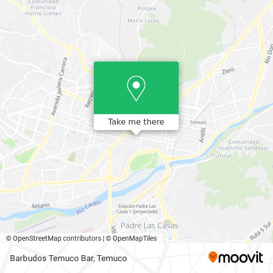 Barbudos Temuco Bar map