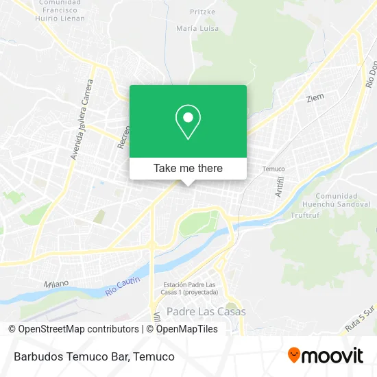 Barbudos Temuco Bar map