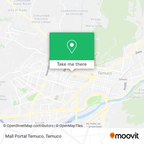 Mapa de Mall Portal Temuco