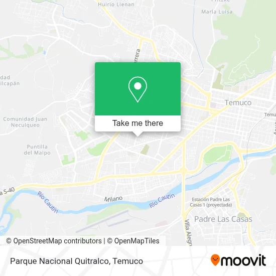Parque Nacional Quitralco map