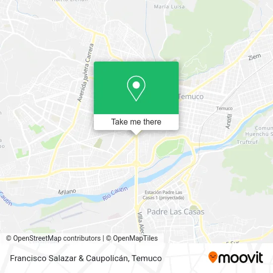 Francisco Salazar & Caupolicán map