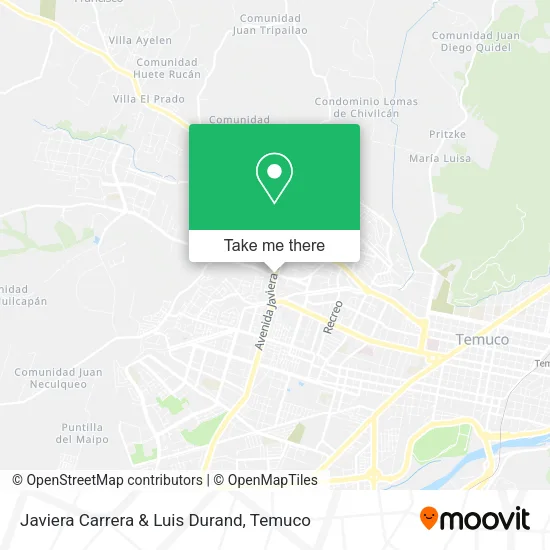 Javiera Carrera & Luis Durand map