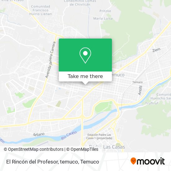 El Rincón del Profesor, temuco map