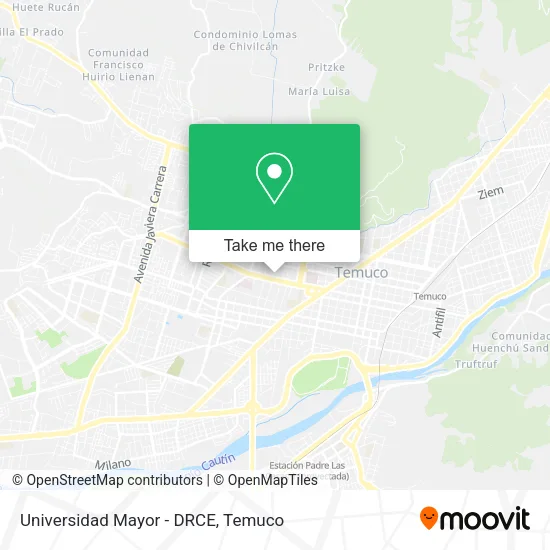 Universidad Mayor - DRCE map