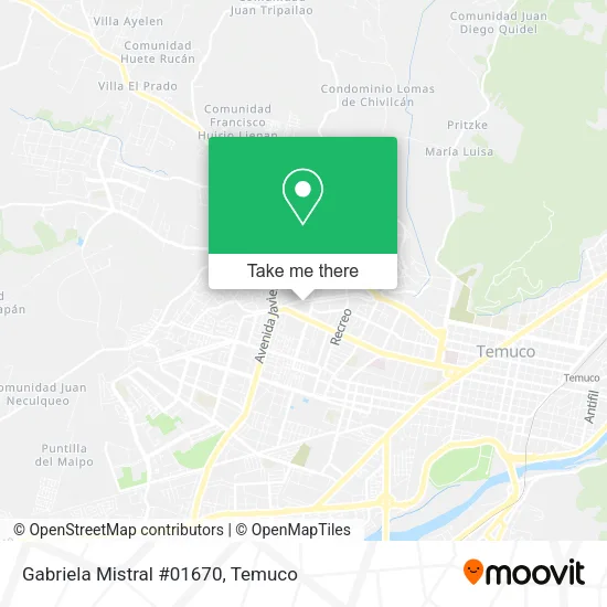 Gabriela Mistral #01670 map