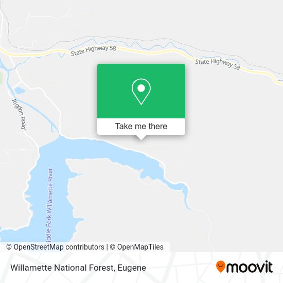 Willamette National Forest map