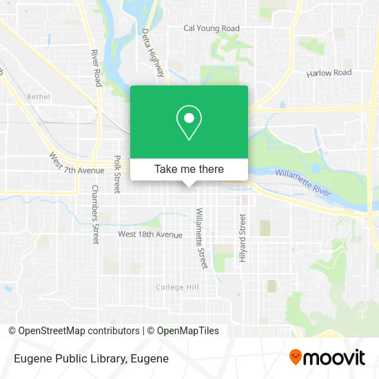 Mapa de Eugene Public Library
