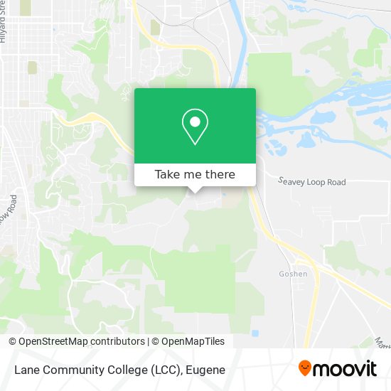 Lane Community College (LCC) map