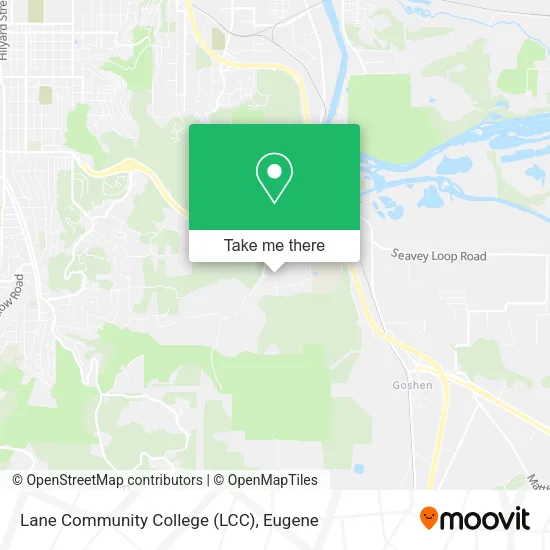 Lane Community College (LCC) map