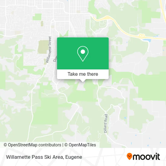 Willamette Pass Ski Area map