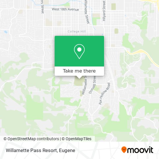 Willamette Pass Resort map