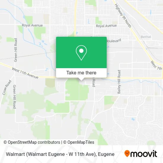 Mapa de Walmart (Walmart Eugene - W 11th Ave)