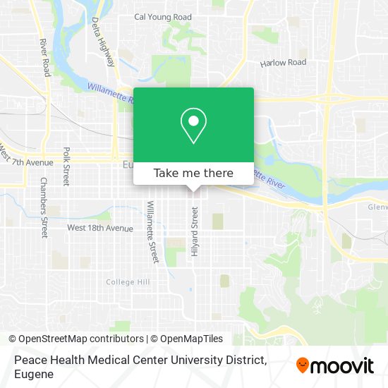 Mapa de Peace Health Medical Center University District