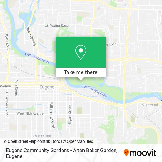 Eugene Community Gardens - Alton Baker Garden map