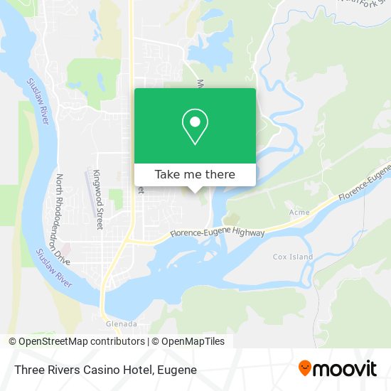 Mapa de Three Rivers Casino Hotel