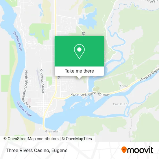 Mapa de Three Rivers Casino