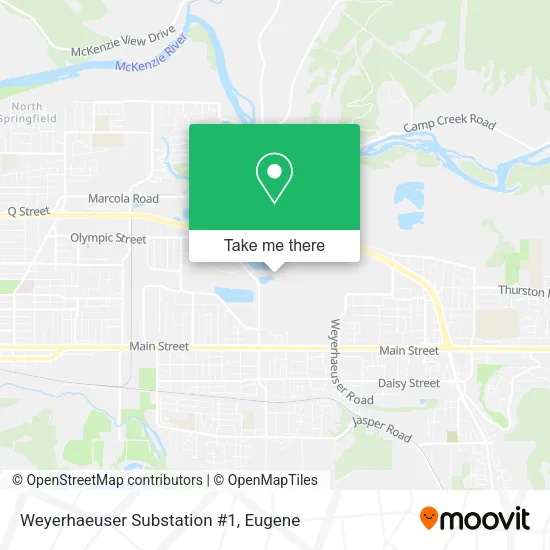 Weyerhaeuser Substation #1 map