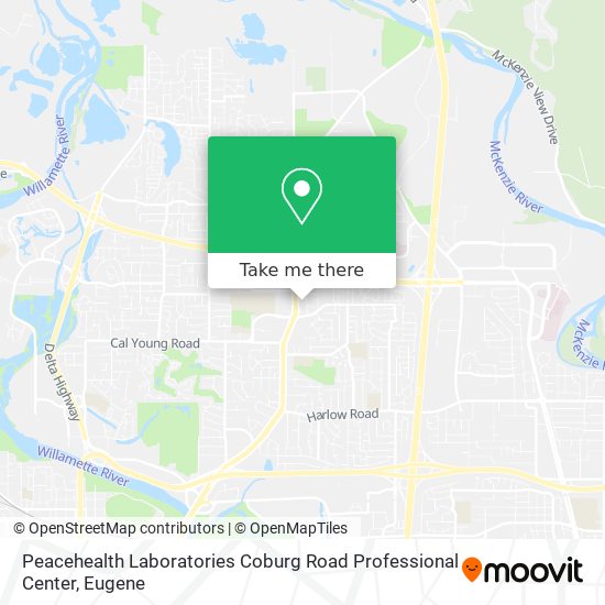 Peacehealth Laboratories Coburg Road Professional Center map