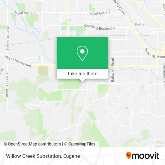 Mapa de Willow Creek Substation