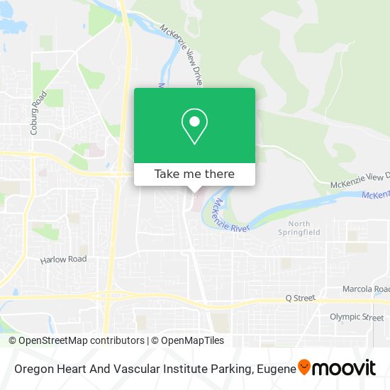 Mapa de Oregon Heart And Vascular Institute Parking