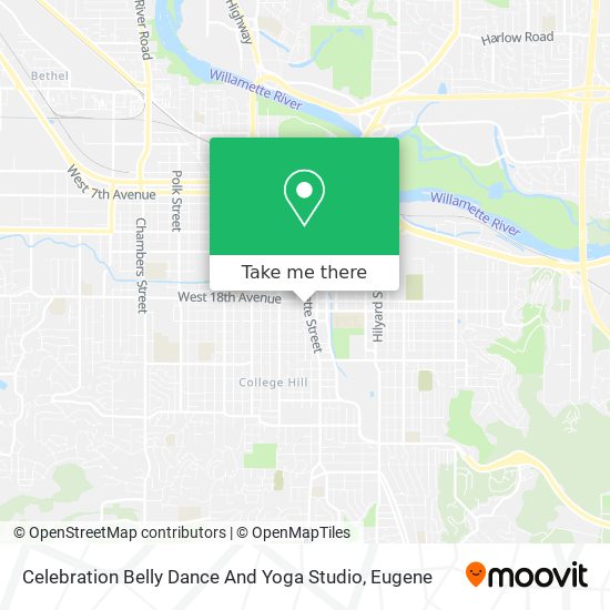 Mapa de Celebration Belly Dance And Yoga Studio