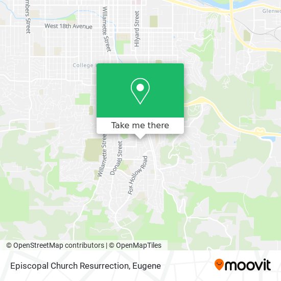 Episcopal Church Resurrection map