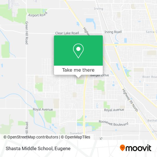 Shasta Middle School map