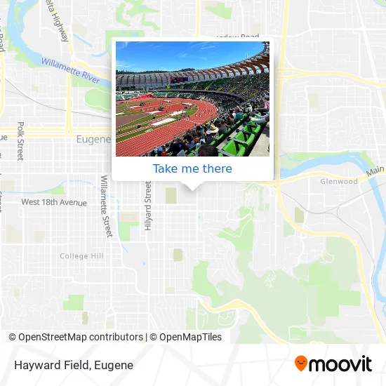 Hayward Field map