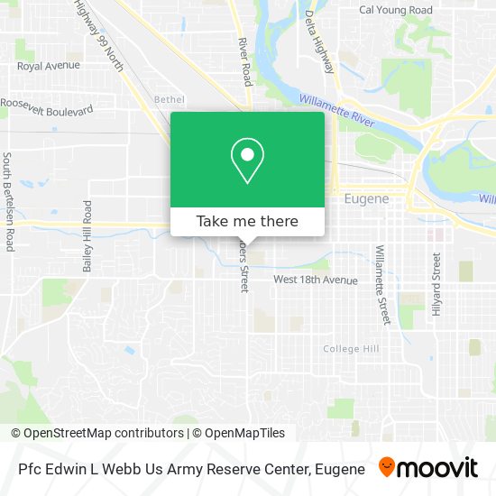 Mapa de Pfc Edwin L Webb Us Army Reserve Center