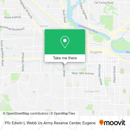 Mapa de Pfc Edwin L Webb Us Army Reserve Center