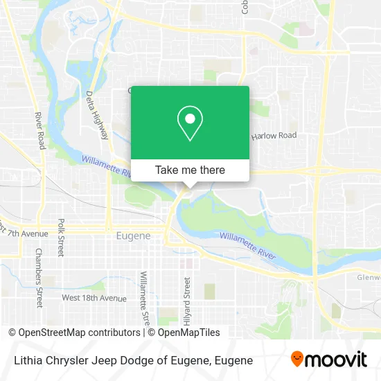 Lithia Chrysler Jeep Dodge of Eugene map