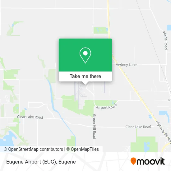 Eugene Airport (EUG) map