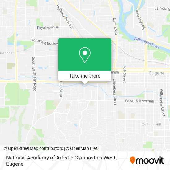 Mapa de National Academy of Artistic Gymnastics West