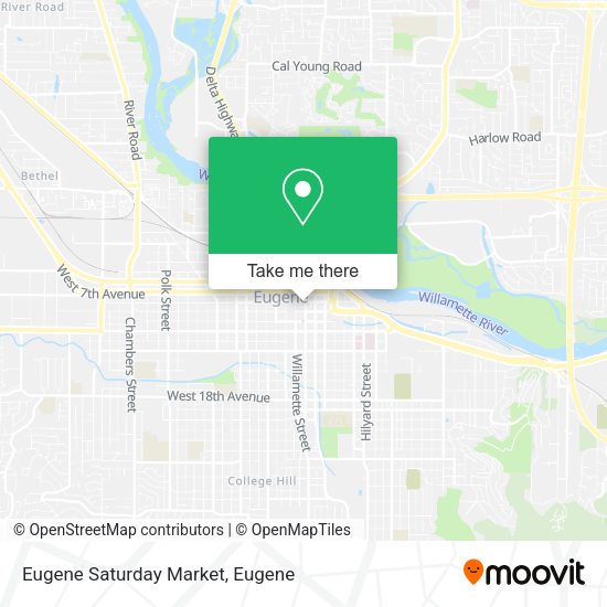 Eugene Saturday Market map