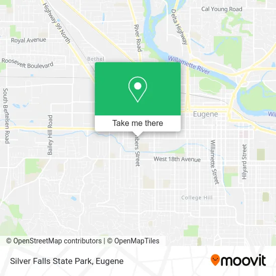 Mapa de Silver Falls State Park