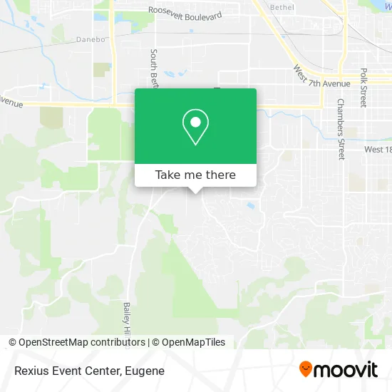 Rexius Event Center map