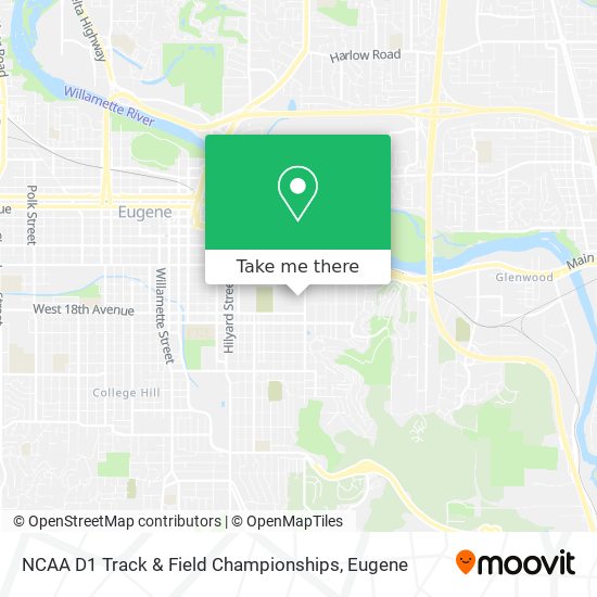 Mapa de NCAA D1 Track & Field Championships