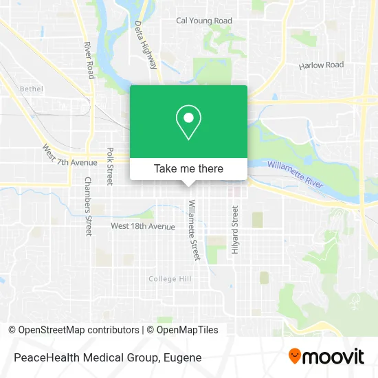 PeaceHealth Medical Group map