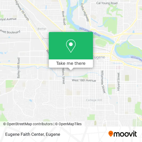 Mapa de Eugene Faith Center