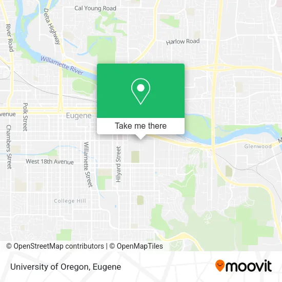 Mapa de University of Oregon
