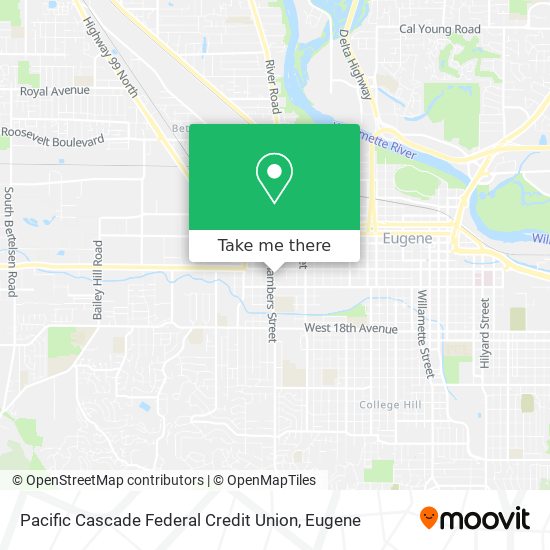 Pacific Cascade Federal Credit Union map