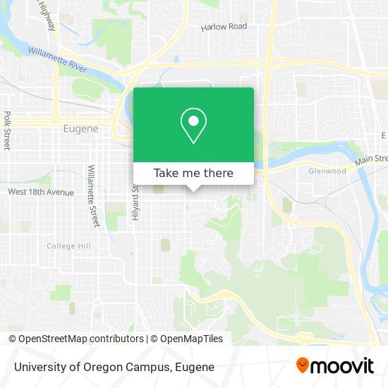 University of Oregon Campus map