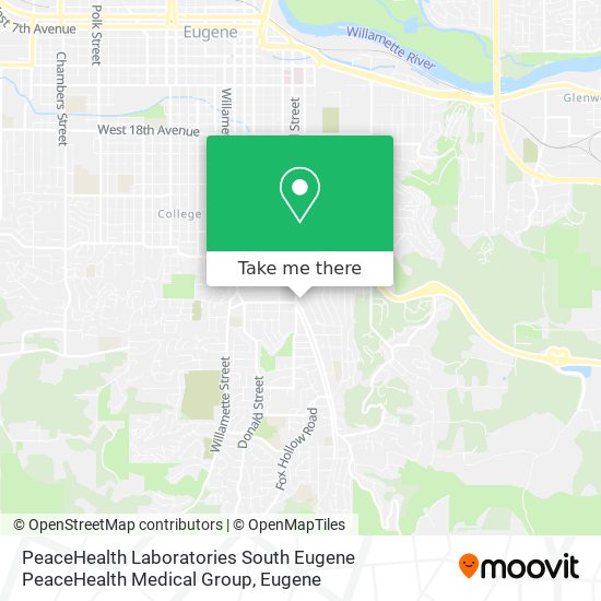 PeaceHealth Laboratories South Eugene PeaceHealth Medical Group map
