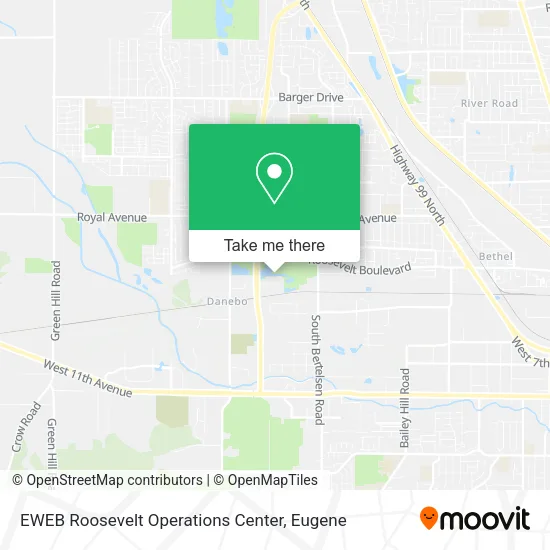 EWEB Roosevelt Operations Center map