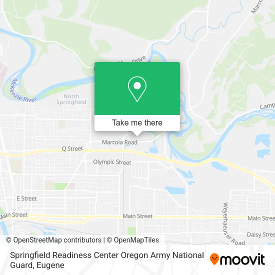 Springfield Readiness Center Oregon Army National Guard map