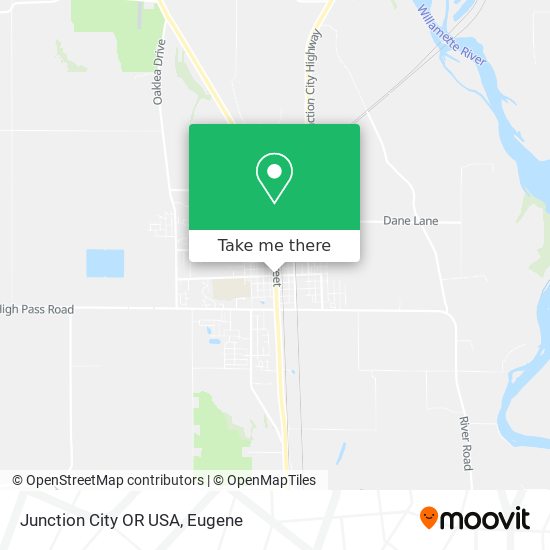 Junction City OR USA map