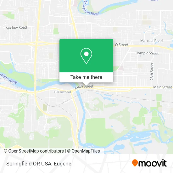 Springfield OR USA map