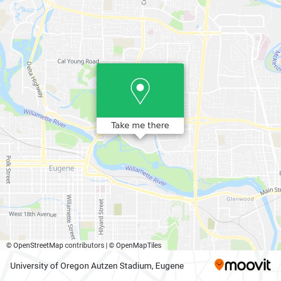 University of Oregon Autzen Stadium map